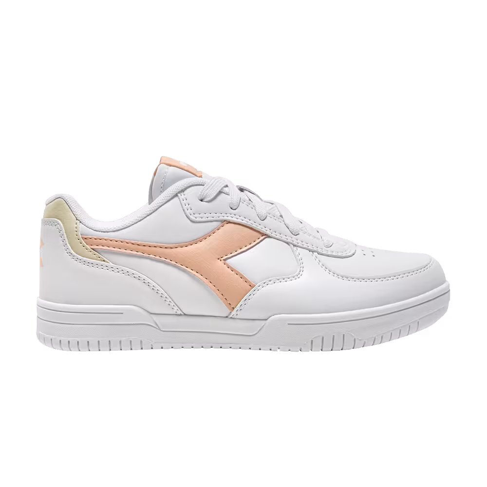 Diadora Raptor Low Big Kid White Peach Parfait