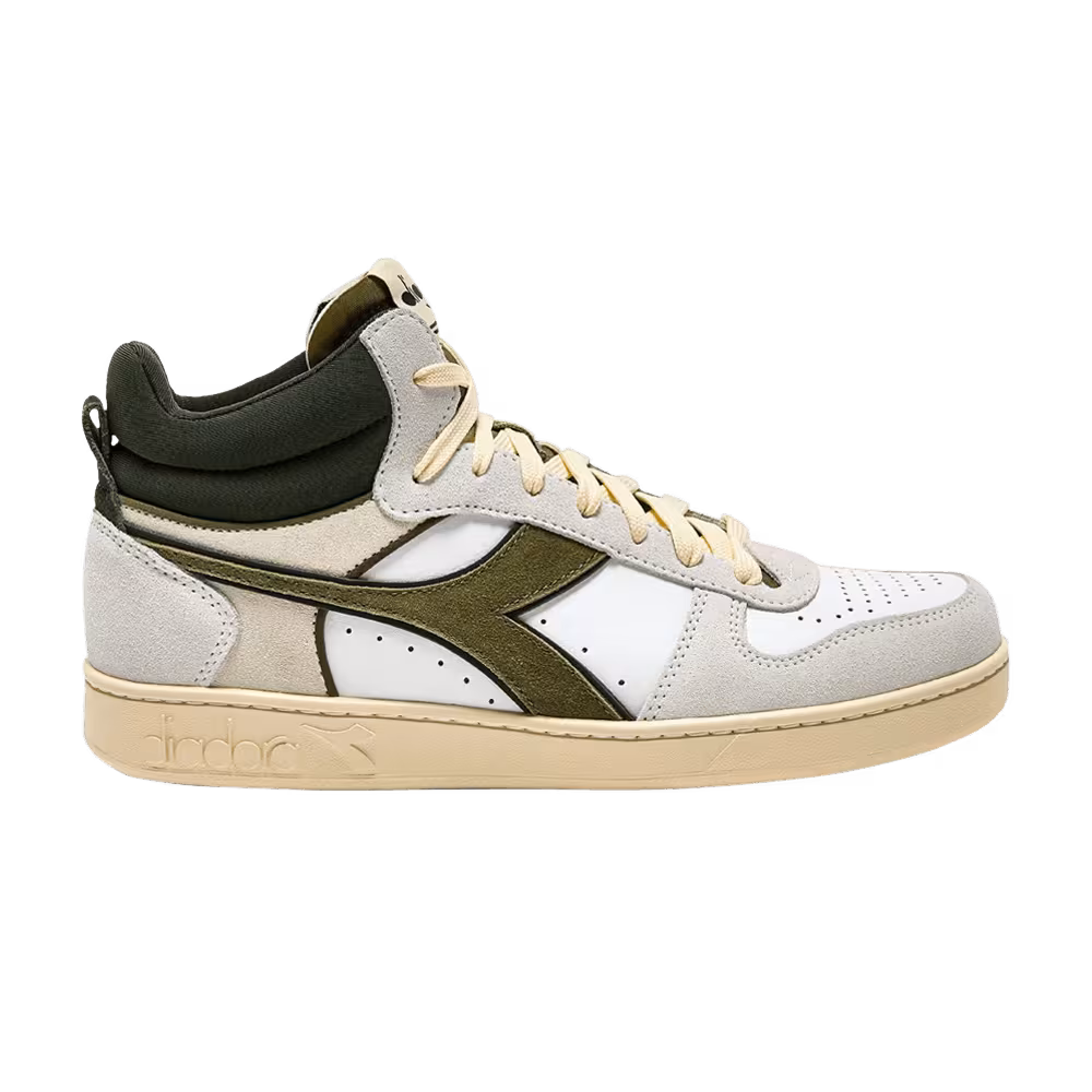 Diadora Magic Basket Demi Cut White Kombu Green