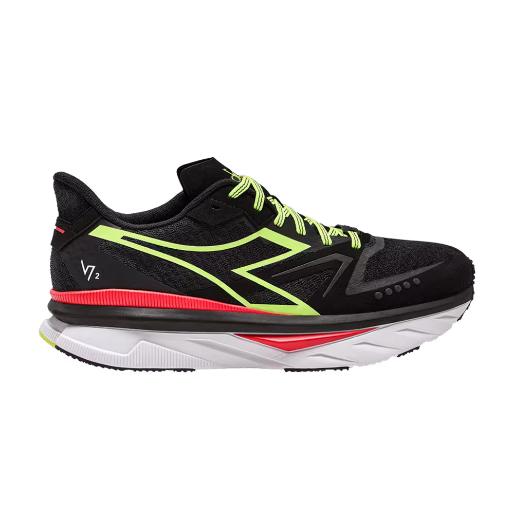 Diadora Atomo V7000 2 Black Yellow Fluo