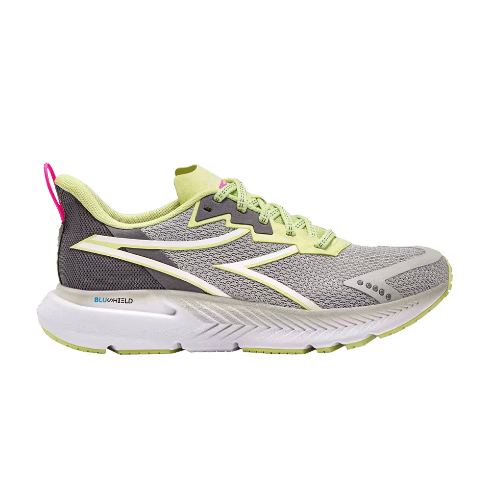 Diadora Women's Mythos Blushield Volo 4 Silver Shadow Lime