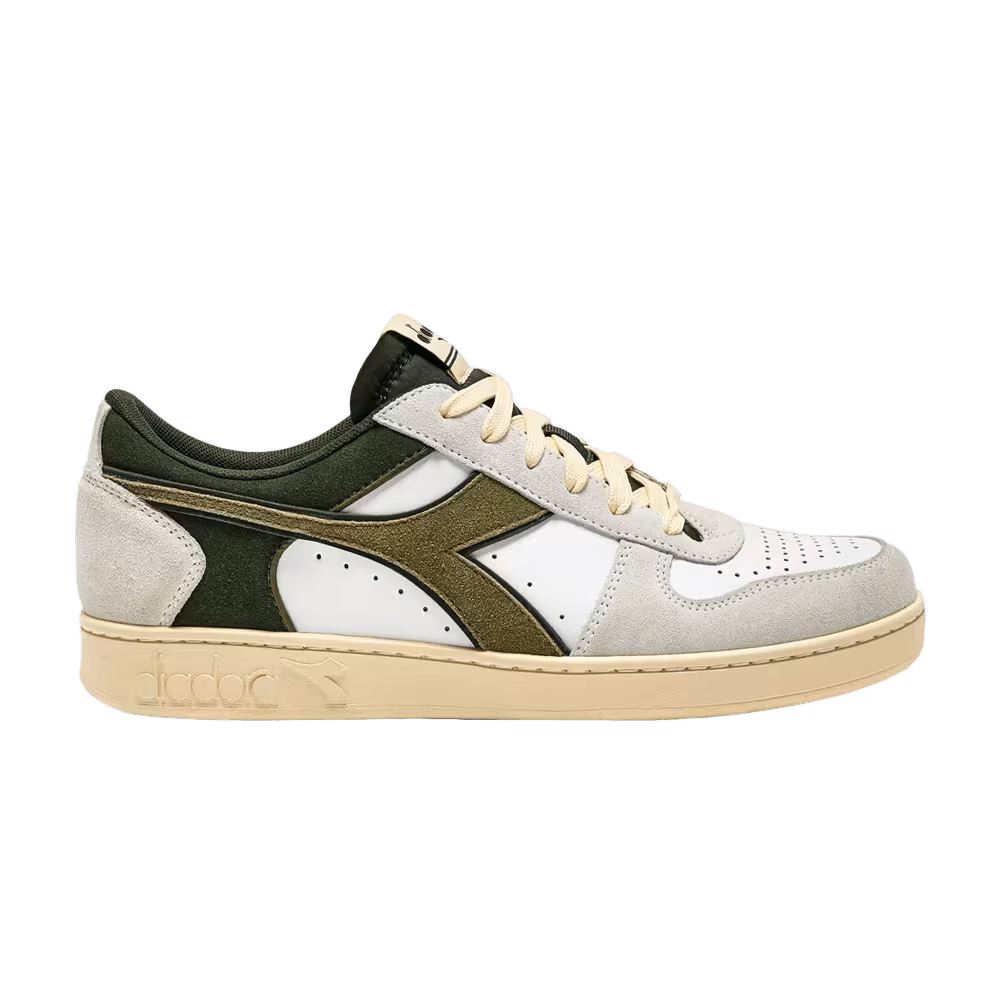 Diadora Magic Basket Low White Kombu Green