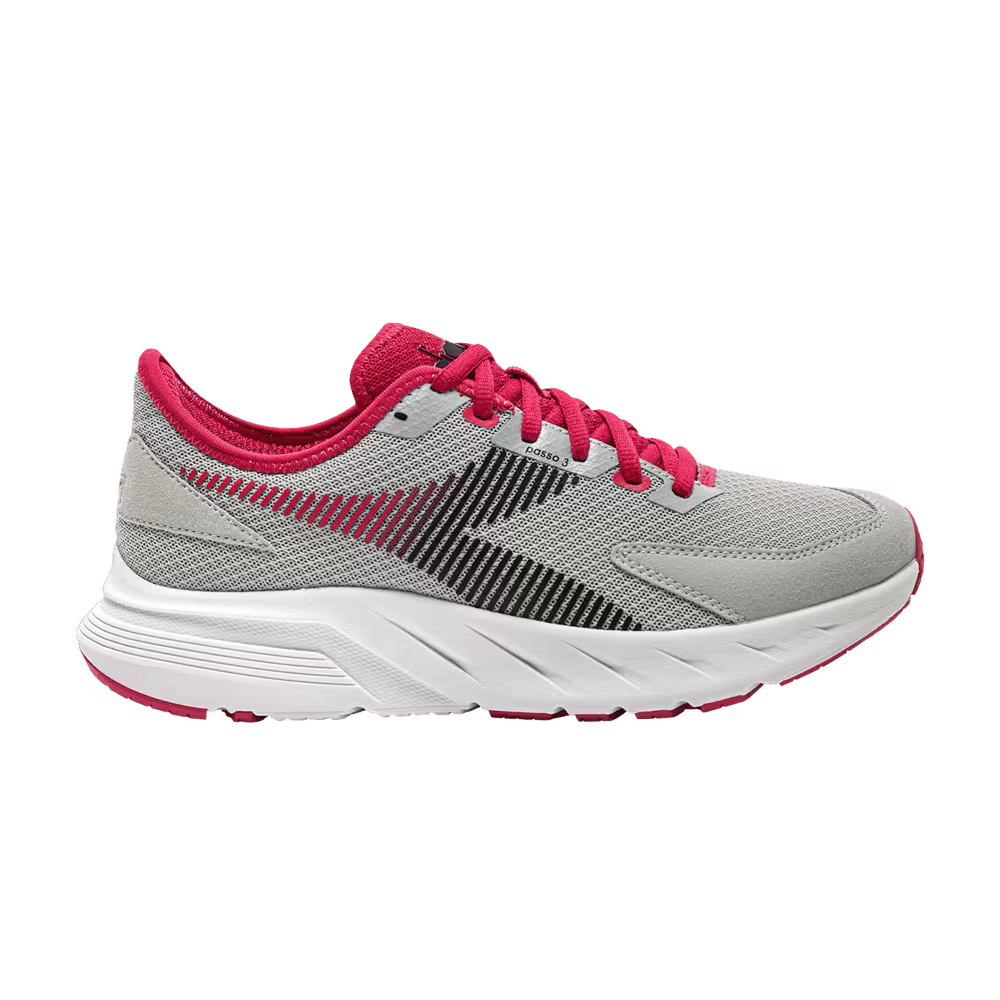 Diadora Women's Passo 3 Silver Rubine Red