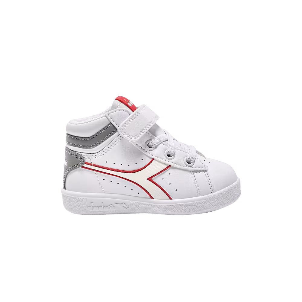 Diadora Game P High Toddler White Ultimate Grey Cayenne