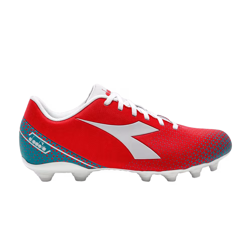 Diadora Pichichi 6 MG14 Fluorescent Red Tile Blue