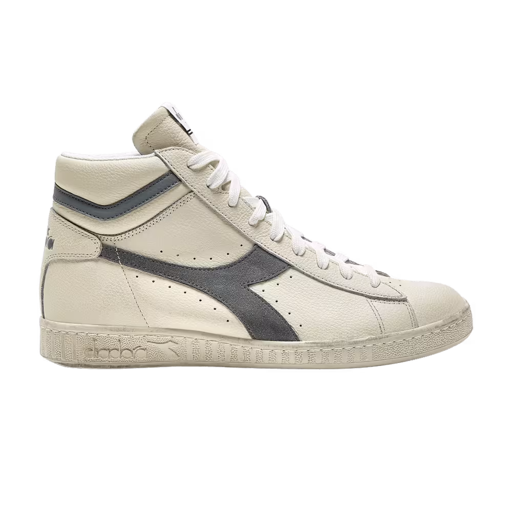 Diadora Game L High Waxed Suede Pop White Ultimate Grey