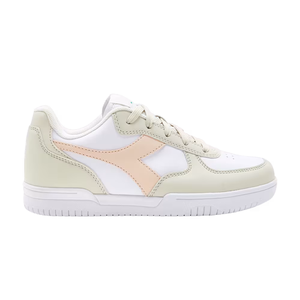 Diadora Raptor Low Big Kid White Bone Pastel Rose Tan