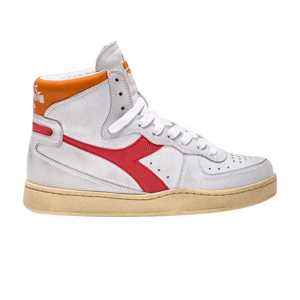 Diadora Mi Basket Used White Coral