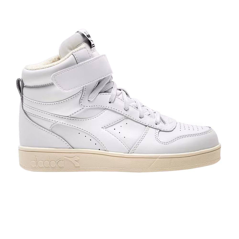 Diadora Magic Basket Mid Little Kid Triple White