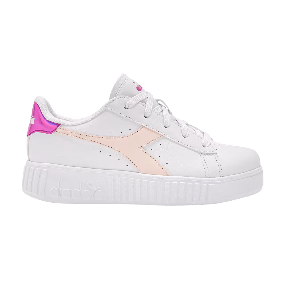 Diadora Game Step Little Kid White Robinia Violet