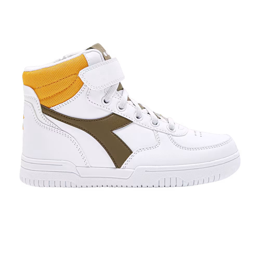 Diadora Raptor Mid Little Kid White Dark Olive