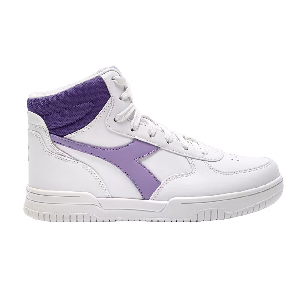 Diadora Raptor Mid Big Kid White Purple Rose
