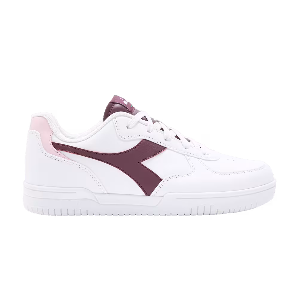 Diadora Raptor Low Big Kid White Grape Wine