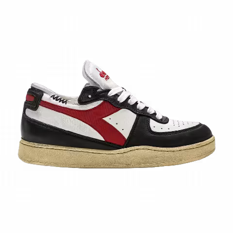 Diadora Mi Basket Row Cut 'Black White Red'