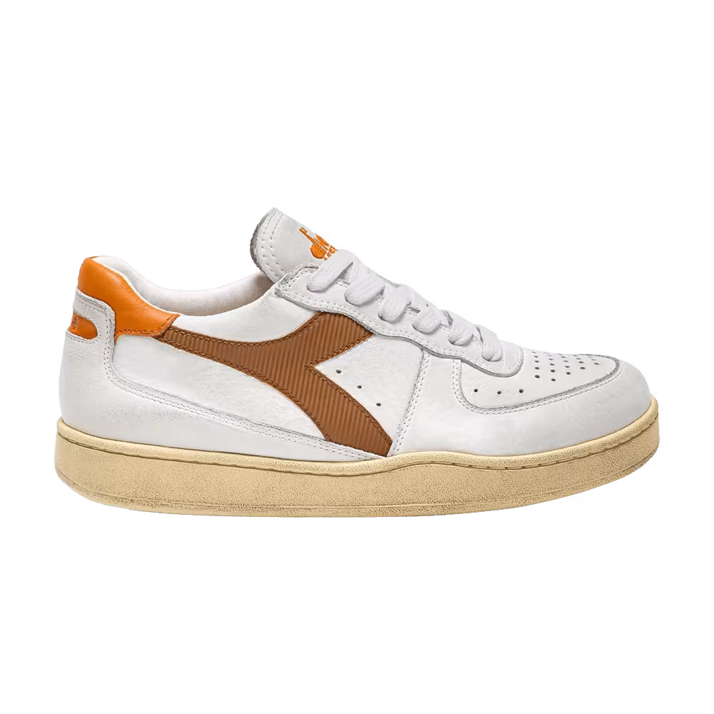 Diadora Mi Basket Low Used White Caramel