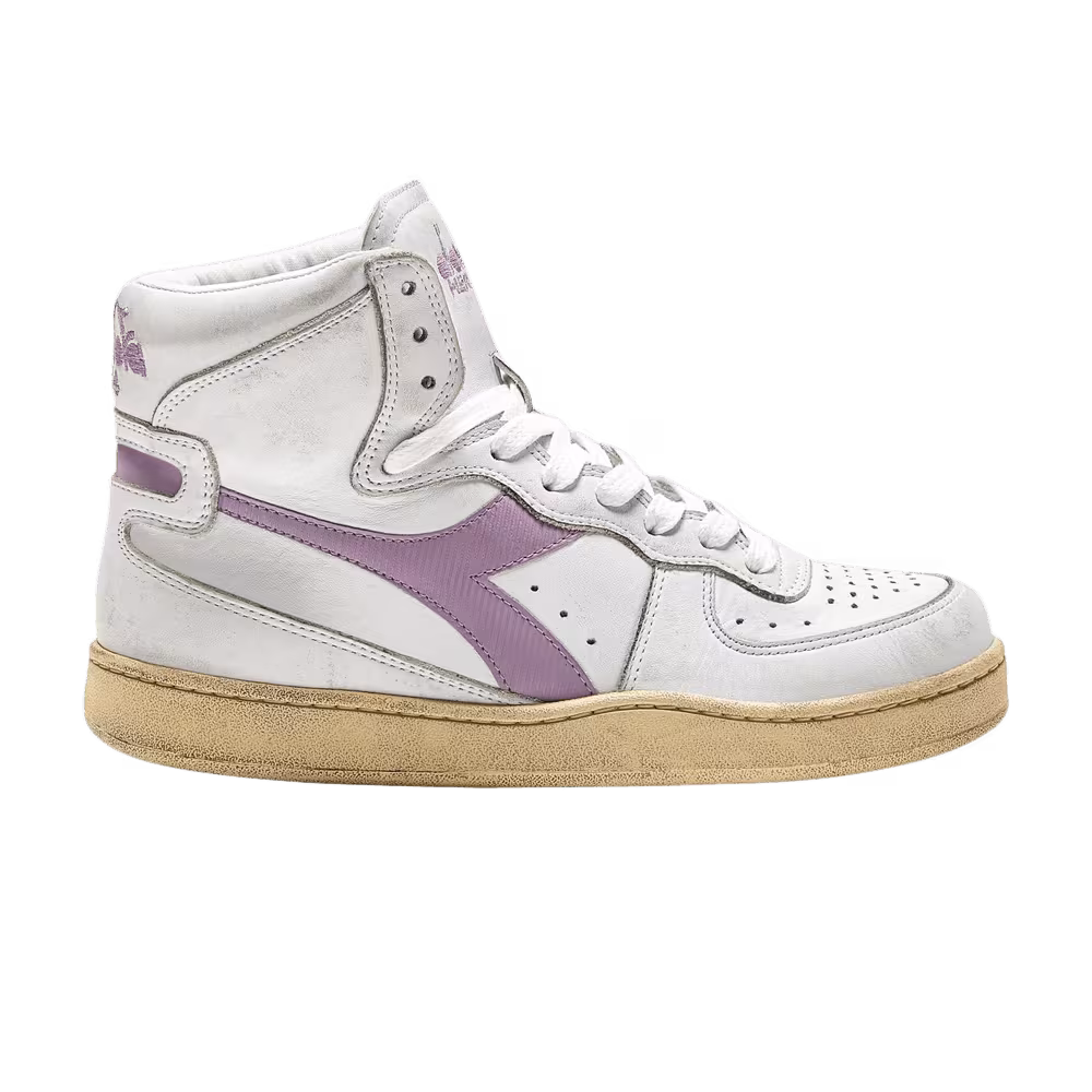 Diadora Mi Basket Used White Lavender Mist