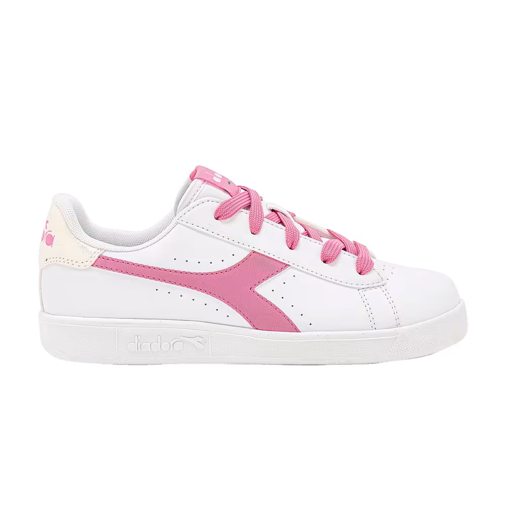 Diadora Game P Big Kid White Pink Carnation