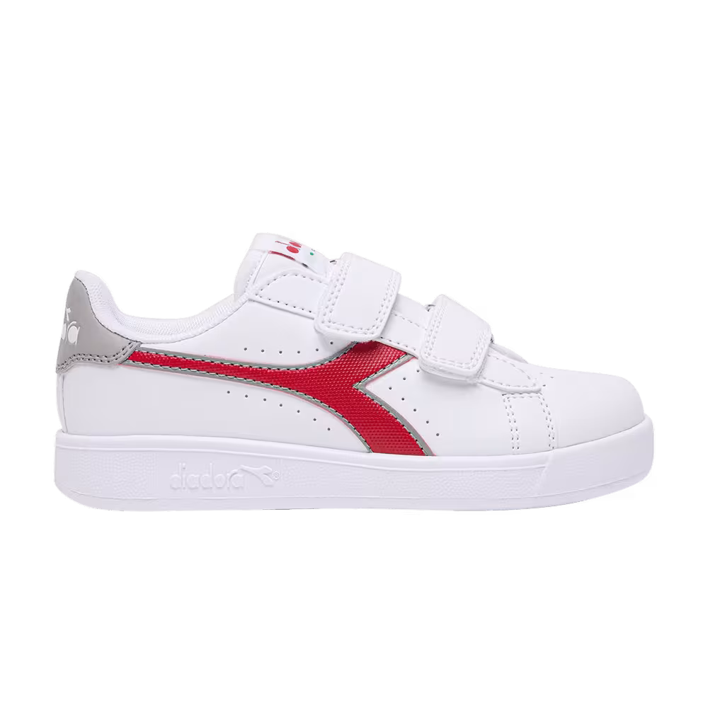 Diadora Game P Little Kid White Tango Red