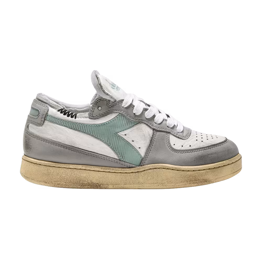 Diadora Mi Basket Row Cut Aluminum Mint