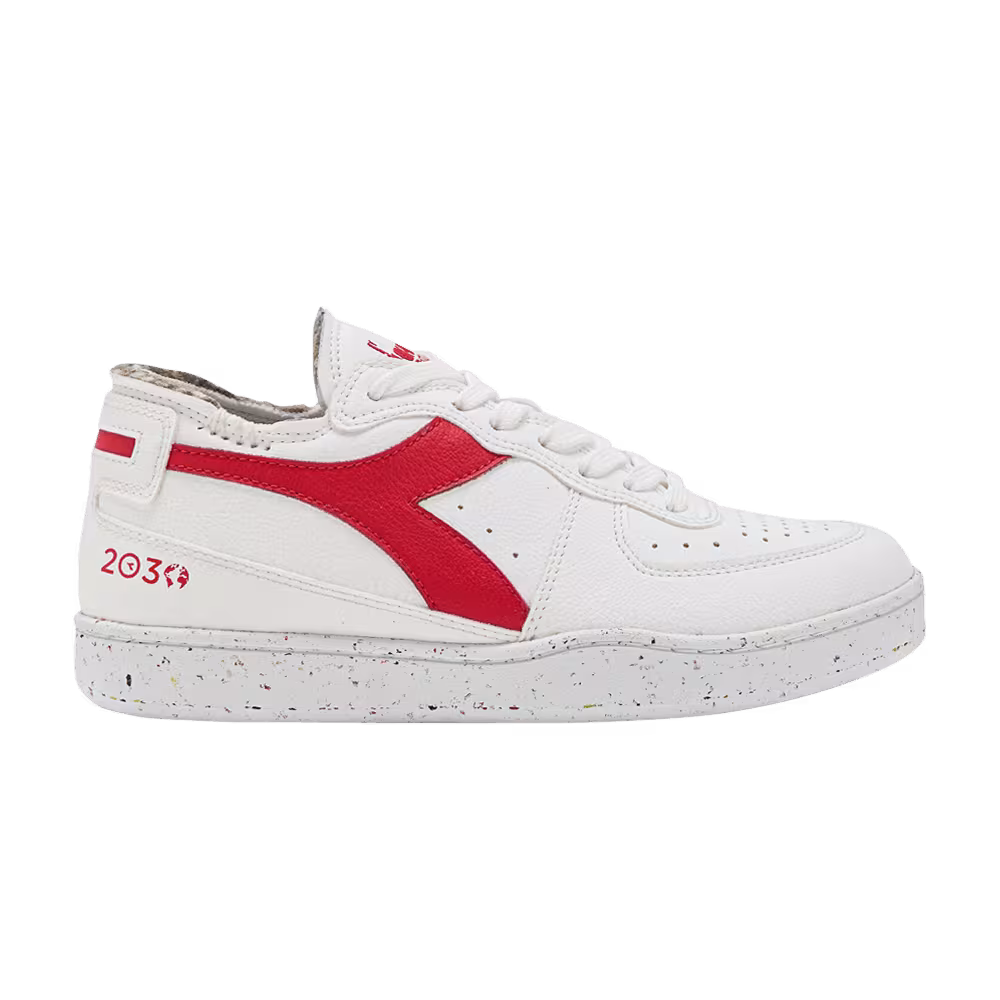 Diadora Mi Basket Row Cut 2030 White Ferrari Red
