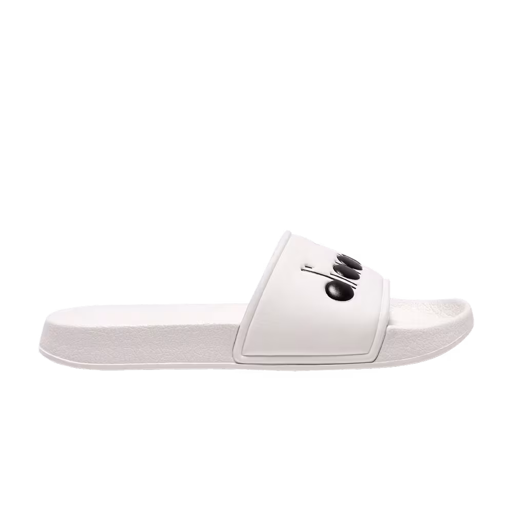 Diadora Praia Slide Blanc De Blanc Black
