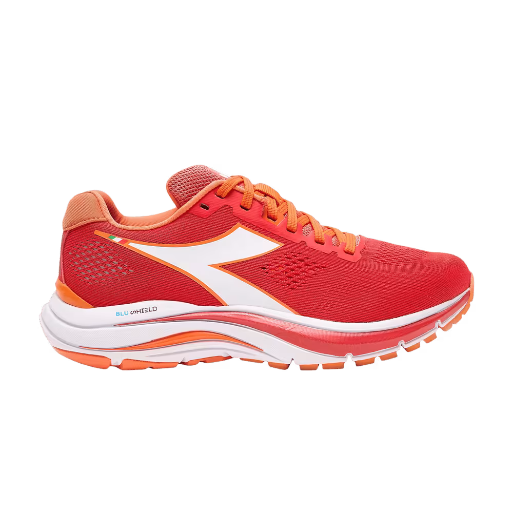 Diadora Women's Mythos Blushield 7 Vortice Fiery Red Vermillion Orange