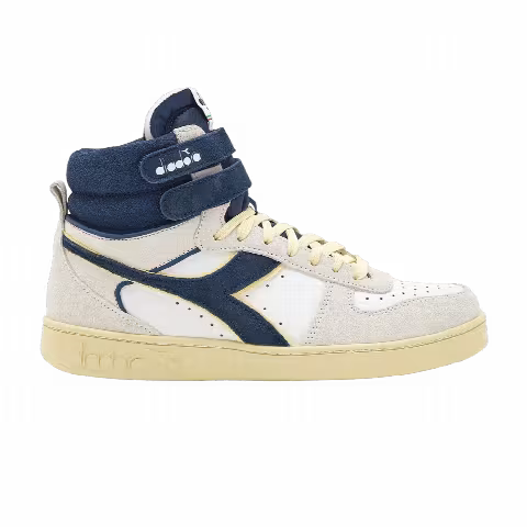 Diadora Mi Basket Mid Used 'White Blue Caspian Sea'