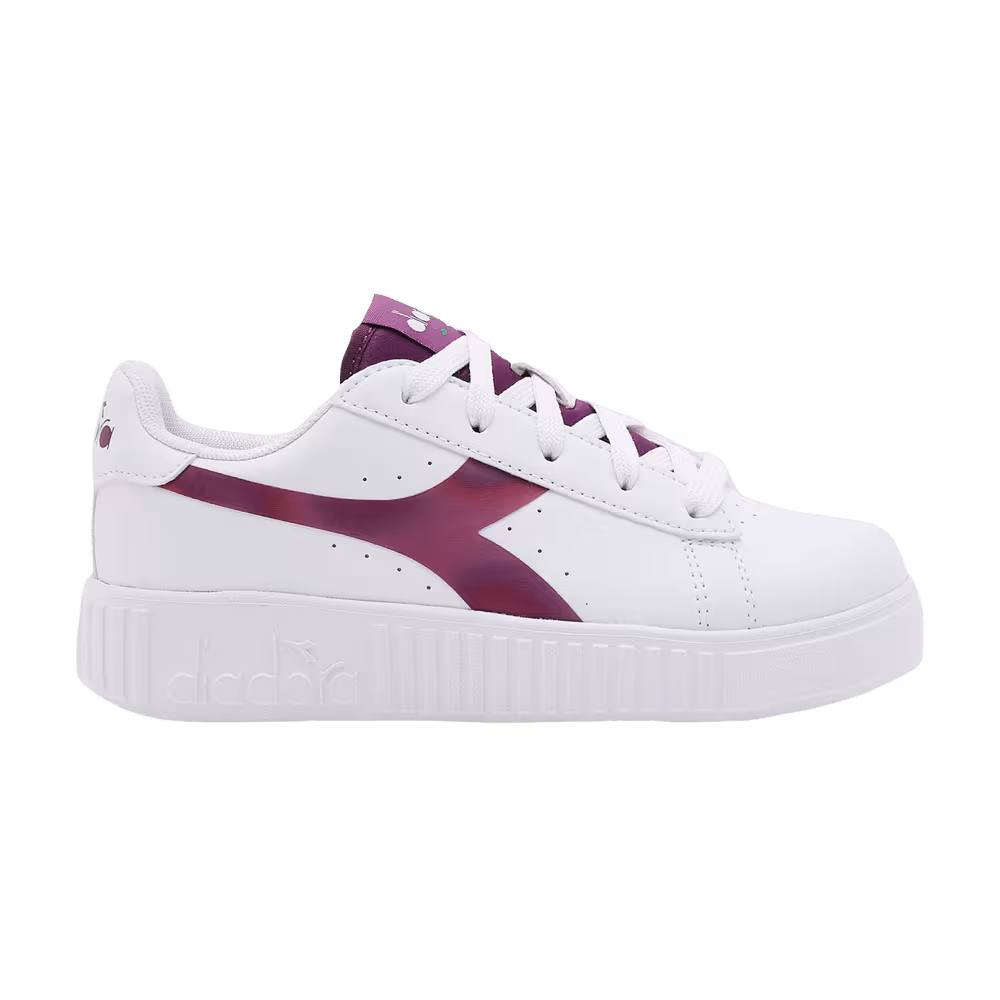 Diadora Game Step Kaleido Little Kid White Dahlia Mauve