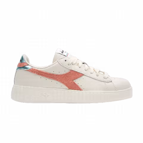 Diadora Wmns Game Step Premium Tumbled Leather 'White Peach Nectar'