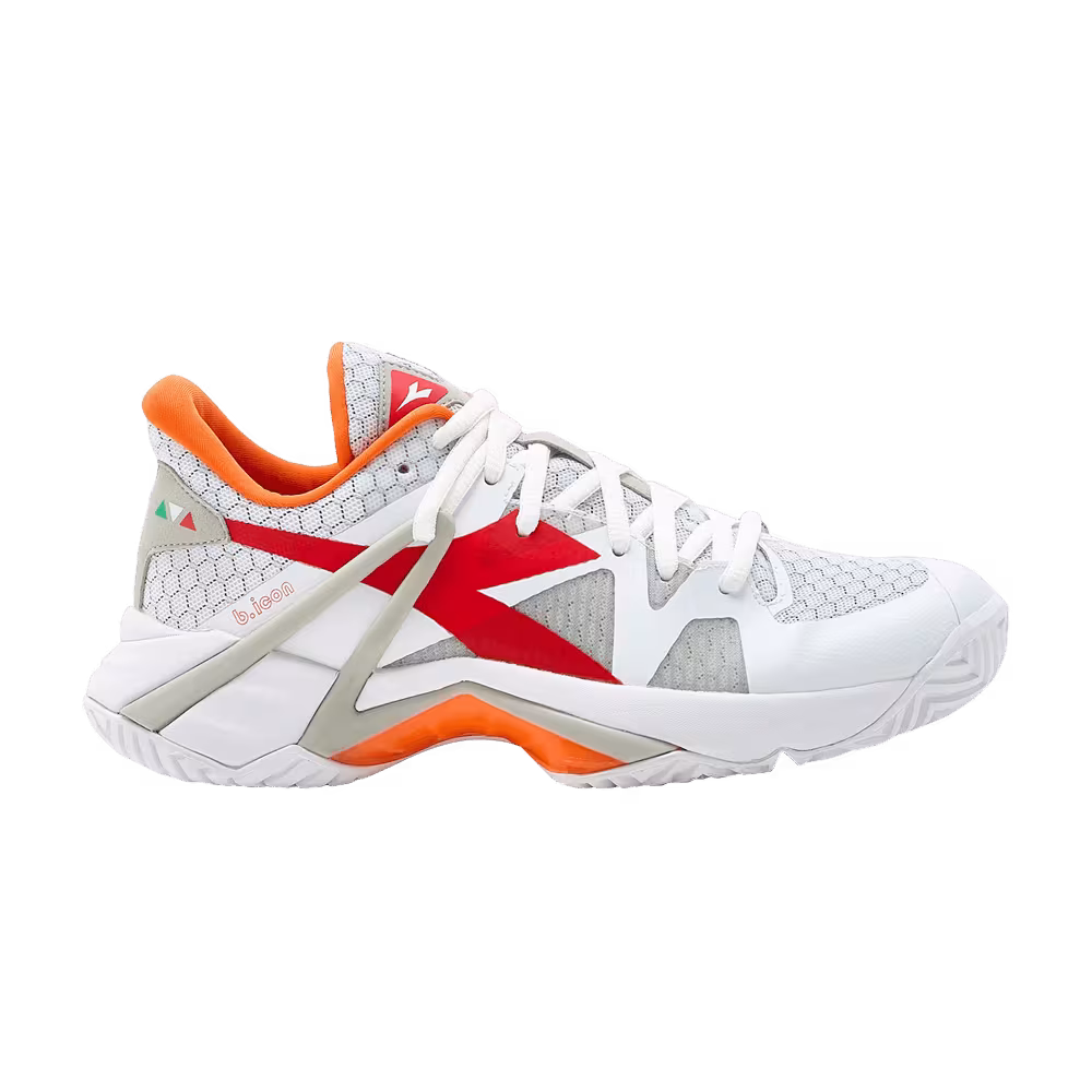 Diadora Women's B.Icon AG White Fiery Red