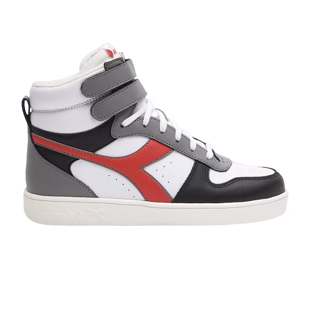 Diadora Magic Basket Mid Big Kid White Aurora Red