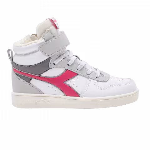 Diadora Magic Basket Mid Little Kid 'White Raspberry Sorbet'