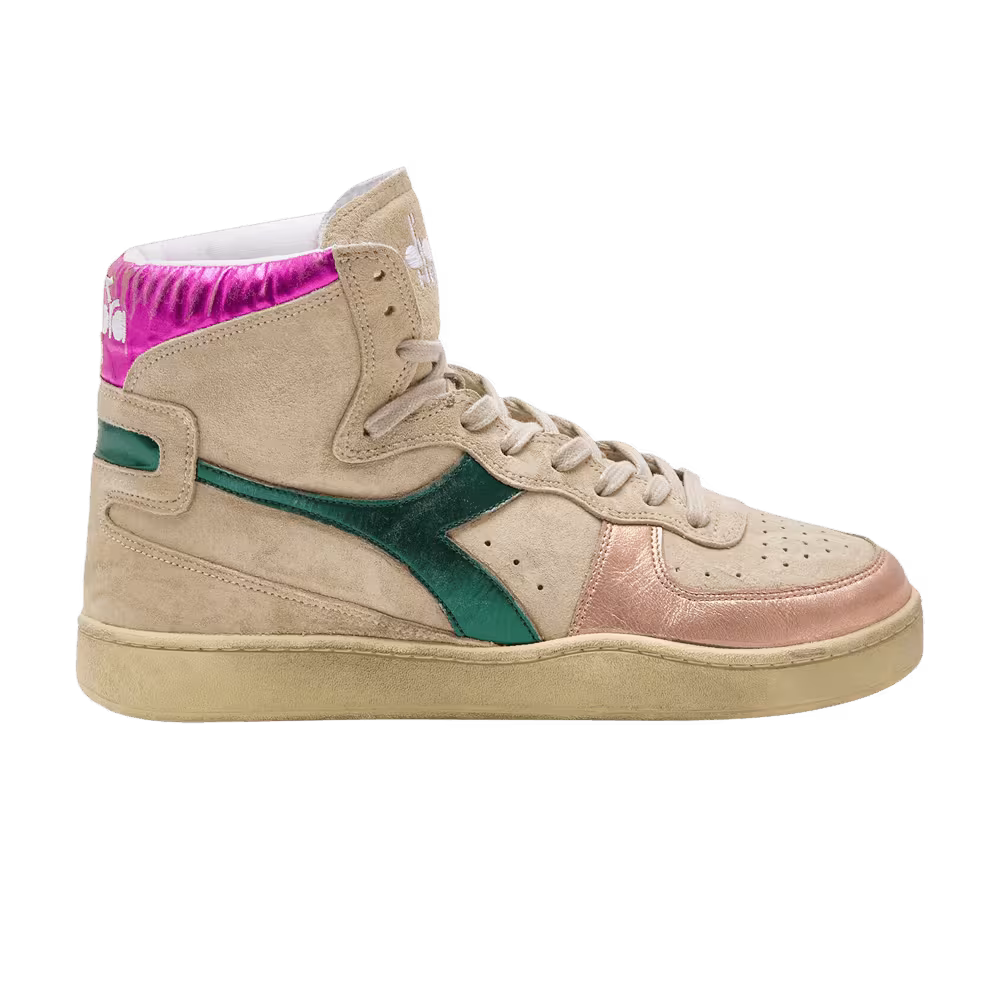 Diadora Women's Mi Basket Metal Pigskin Used Beige Oyster