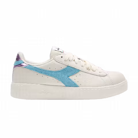 Diadora Wmns Game Step Premium Tumbled Leather 'White Blue Glow'