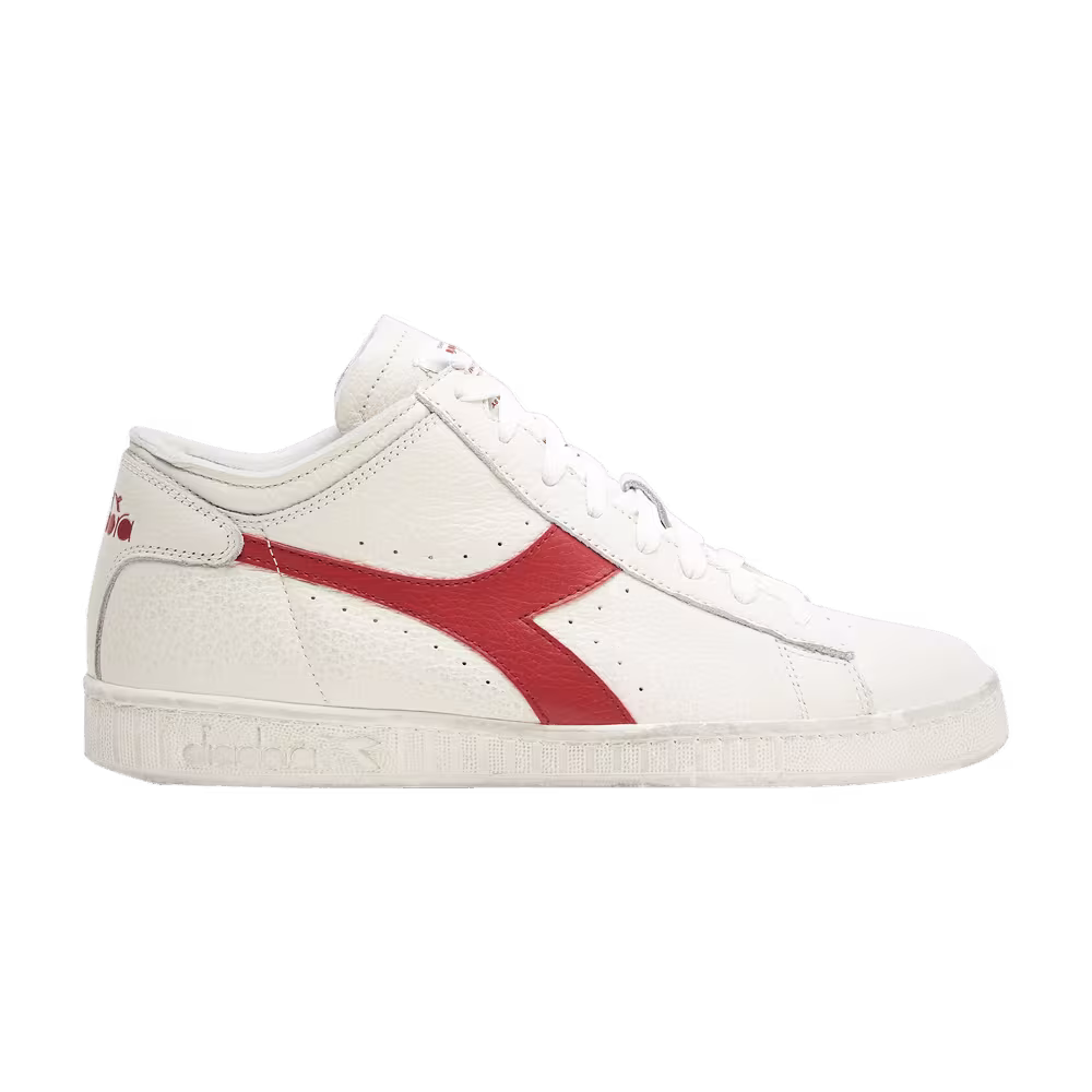 Diadora Game L Waxed Row Cut White Red Pepper