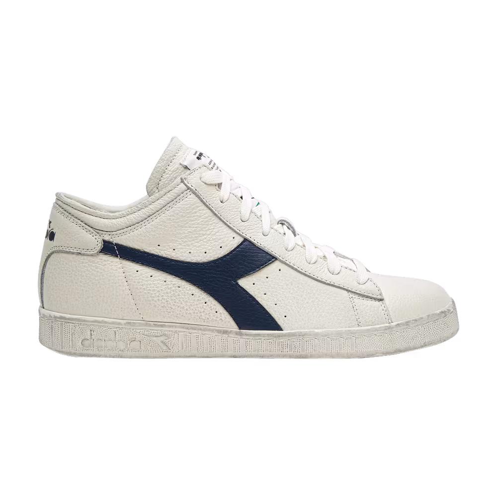 Diadora Game L Waxed Row Cut White Blue Caspian Sea