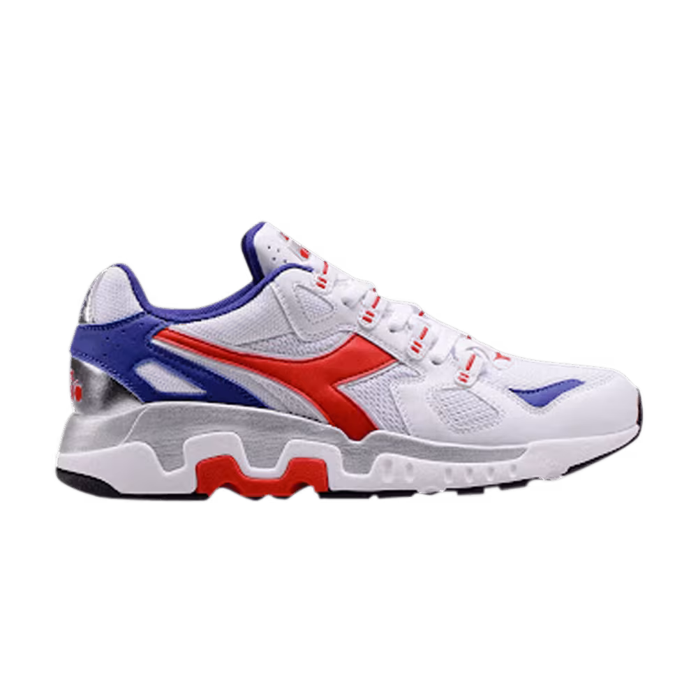 Diadora Mythos White Fiery Red Spectrum Blue