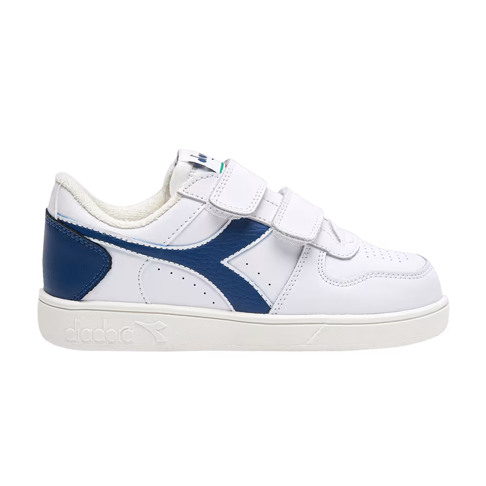 Diadora Magic Basket Low Little Kid White Poseidon