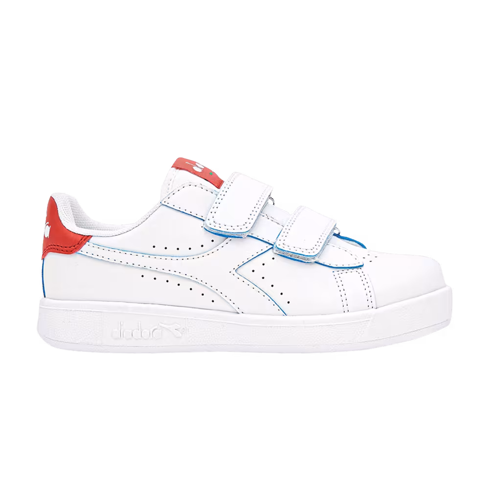 Diadora Game P Smash Little Kid White Aurora Red