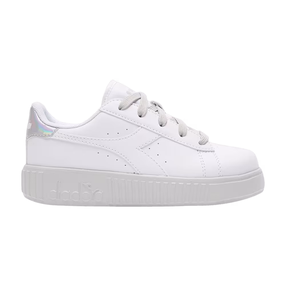 Diadora Game Step Little Kid White Aluminum