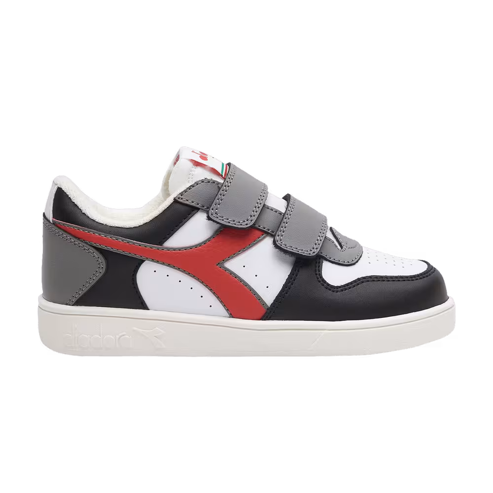 Diadora Magic Basket Low Little Kid White Aurora Red