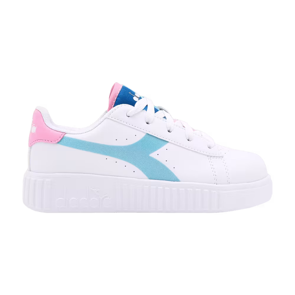 Diadora Game Step Wonderland Little Kid White Fuchsia Pink