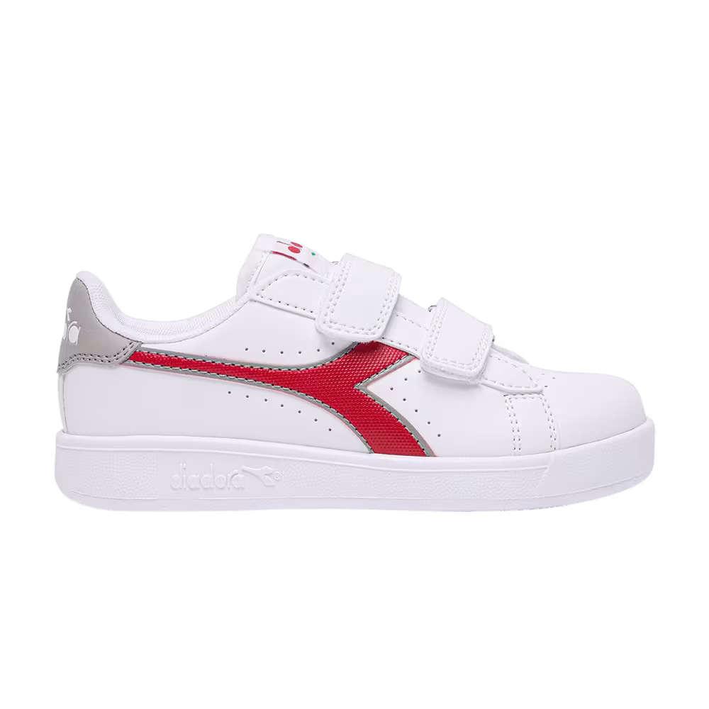 Diadora Game P Little Kid White Tango Red