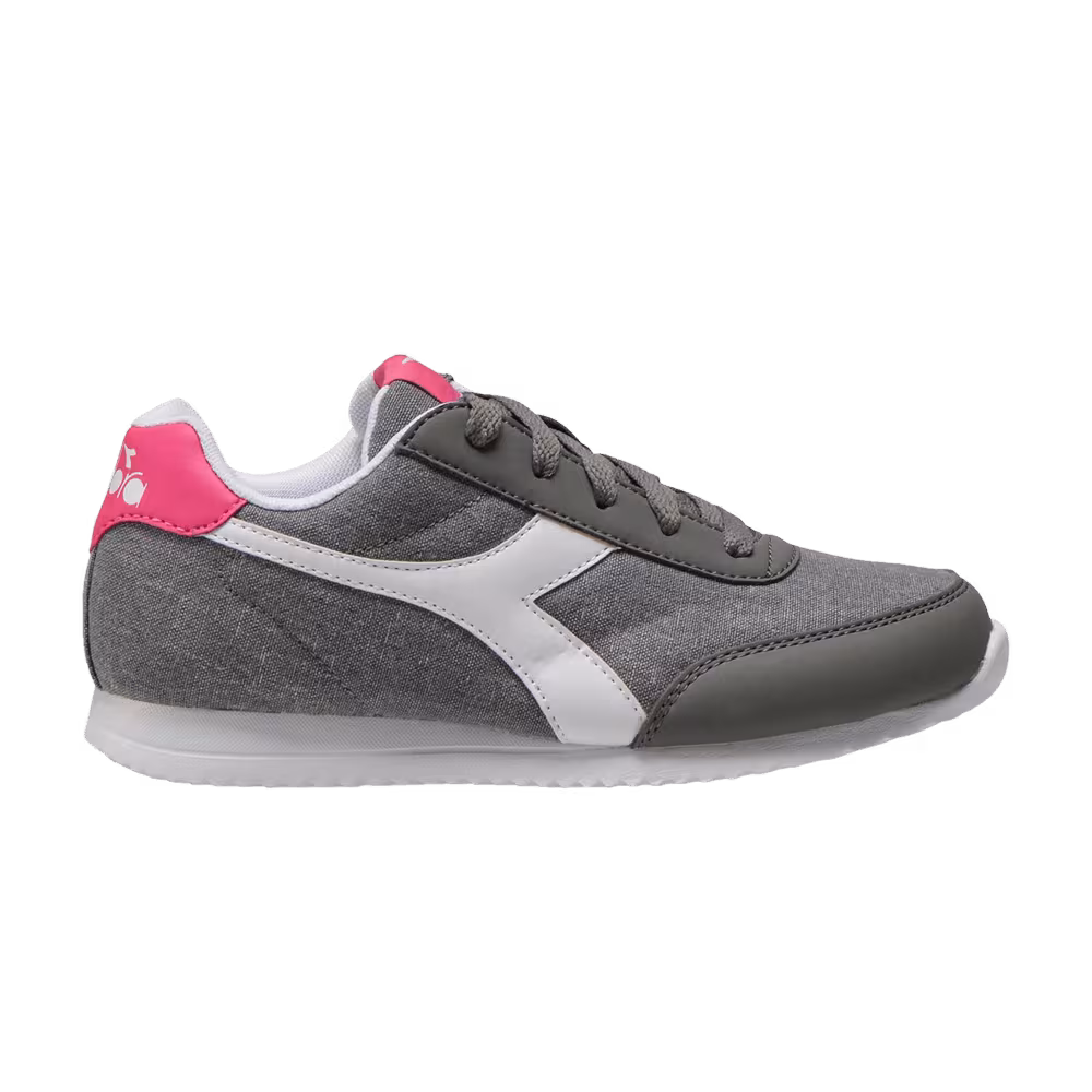 Diadora Jog Light Big Kid Charcoal Grey Fandango Pink