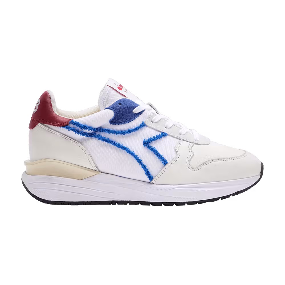Diadora Women's Venus Logo Embroidery SW White Snorkel Blue
