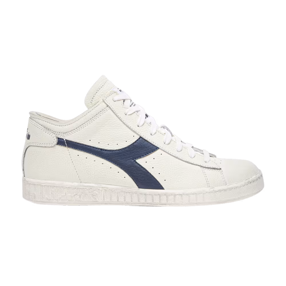 Diadora Game L Waxed Row Cut White Blue Caspian Sea