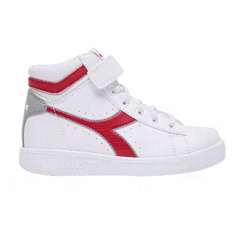 Diadora Game P High Little Kid 'White Tango Red'