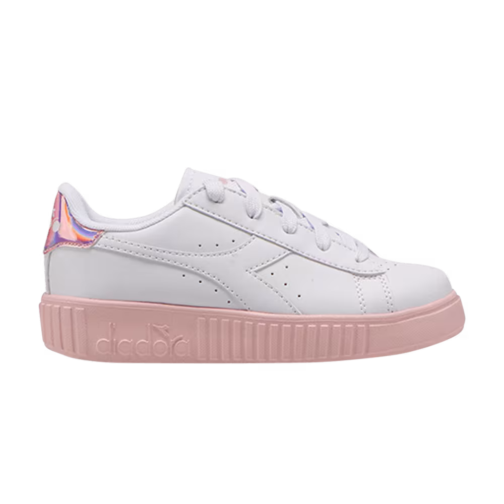 Diadora Game Step Little Kid White Pink Peachskin