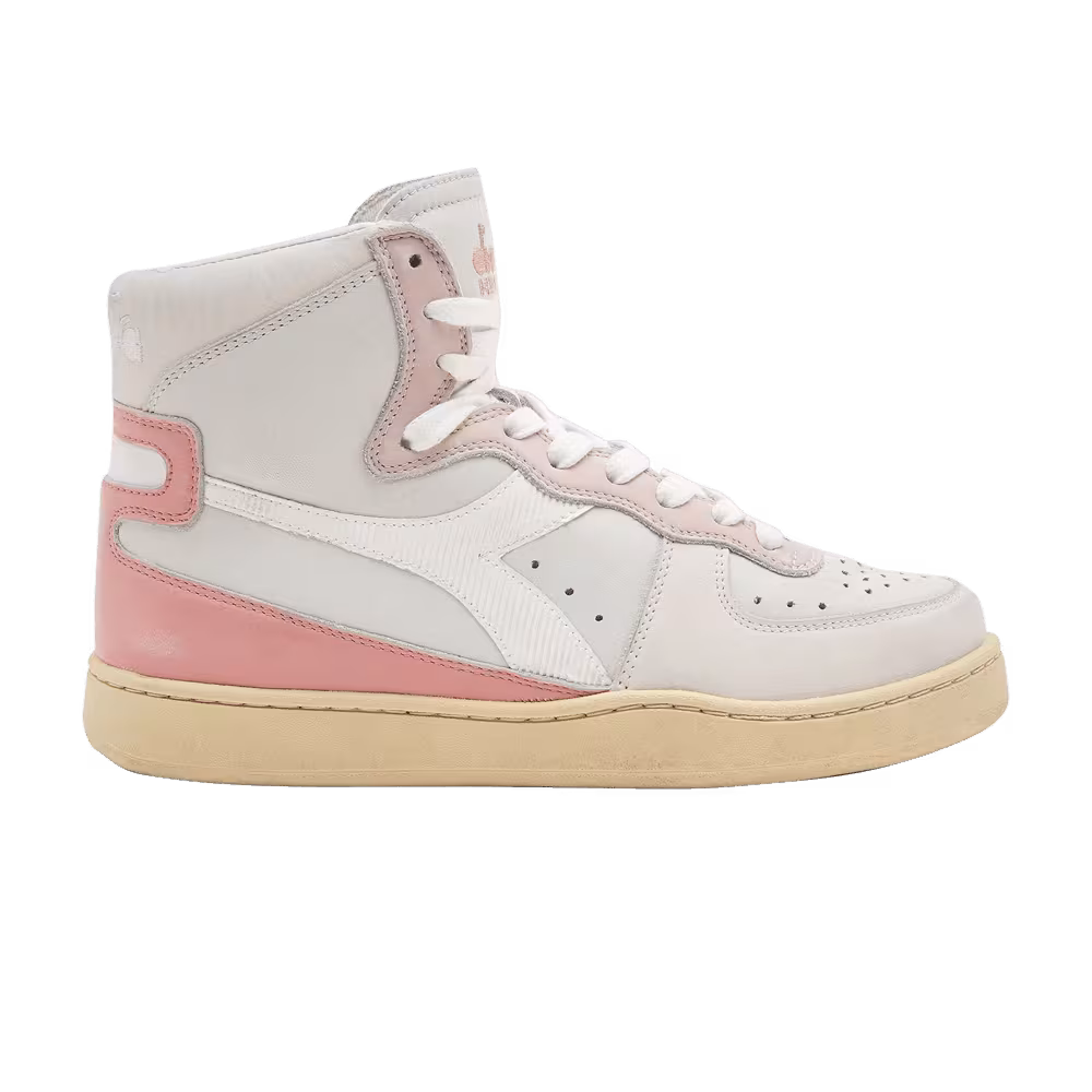 Diadora Mi Basket High Used - White Pastel Parchment