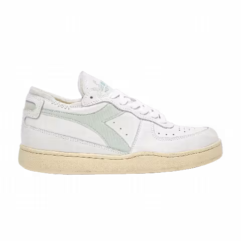 Diadora Mi Basket Row Cut 'White Smoke Green'