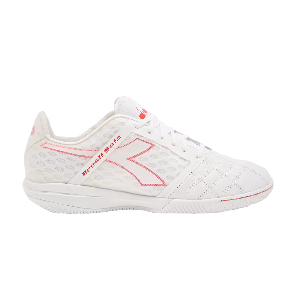 Diadora Brasil Sala Indoor White Fluo Red